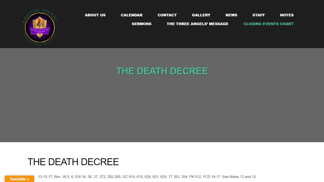 The Death Decree - Amazing Truths