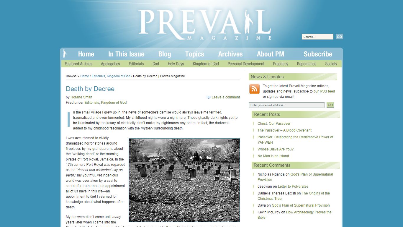 Death by Decree | Prevail Magazine