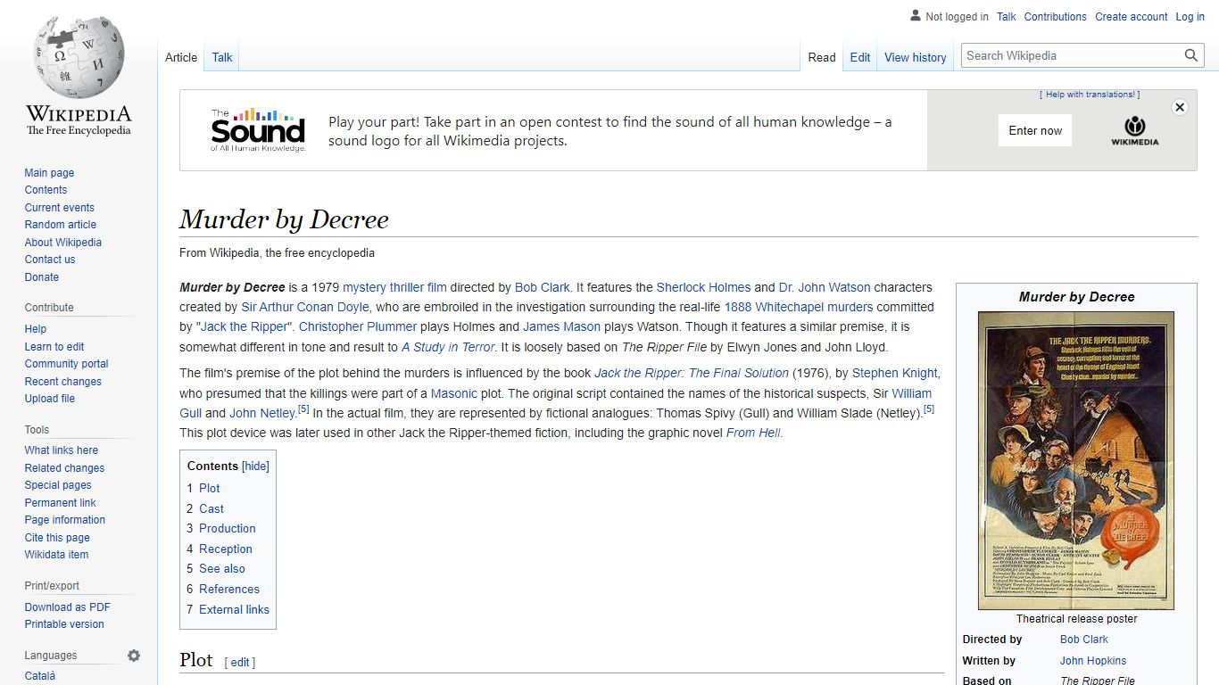 Murder by Decree - Wikipedia